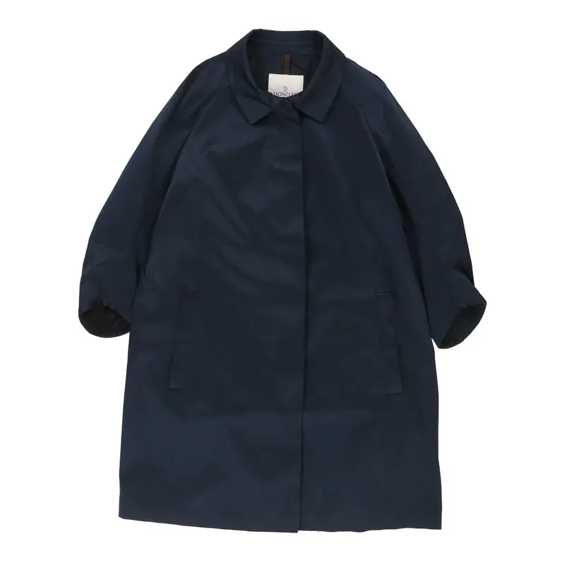 Moncler Trench Coat - XL Navy Polyester | Size: x-large