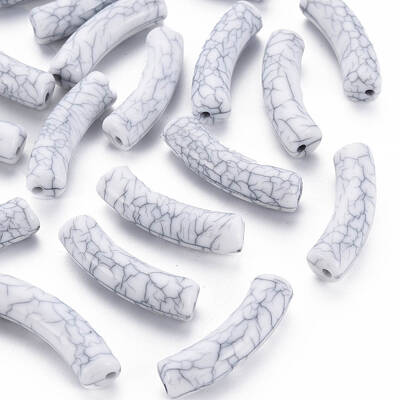 Opaque Crackle Acrylic Beads