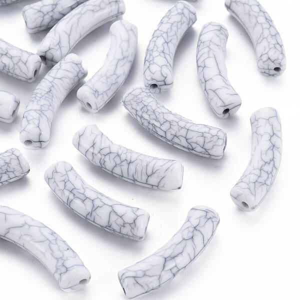 Opaque Crackle Acrylic Beads