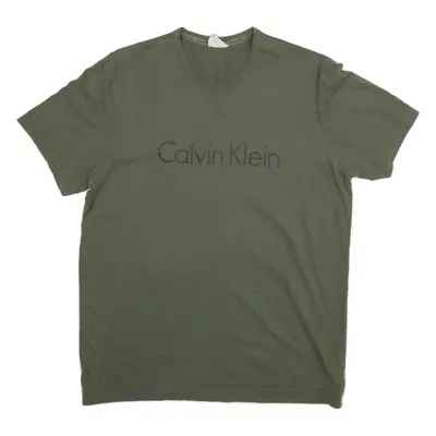 CALVIN KLEIN Womens T-Shirt Green M