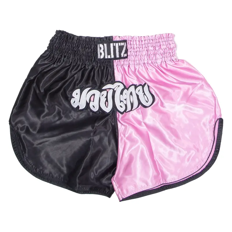 BLITZ Martial Arts Mens Sports Shorts Pink Colourblock L W30