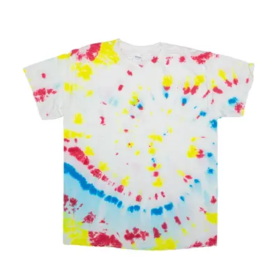 GILDAN Tie Dye T-Shirt White Short Sleeve Mens L