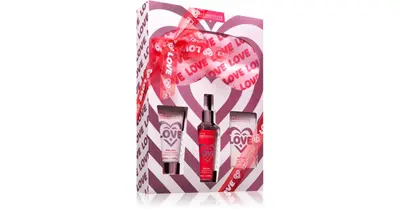 IDC Institute In Love women's gift set Night mask + hydrating body milk 50 ml + hydrating body spray 90 ml + bath salt 50 g