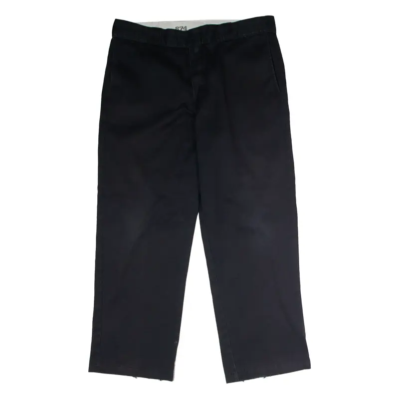 DICKIES 874 Workwear Mens Twill Trousers Black Classic Straight W38 L28