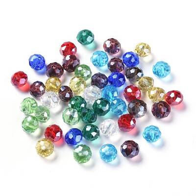 Mixed Handmade Glass Rondelle Beads