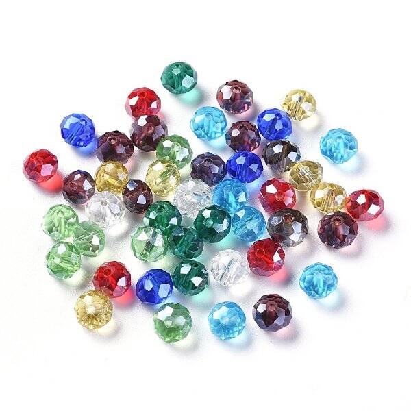 Mixed Handmade Glass Rondelle Beads