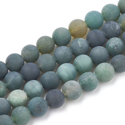 Natural Moss Agate Beads Strands