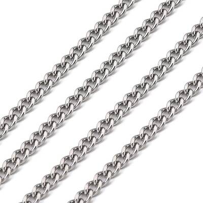 Tarnish Resistant 304 Stainless Steel Curb Chains