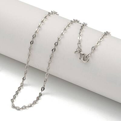Brass Heart Link Chain Necklaces for Women