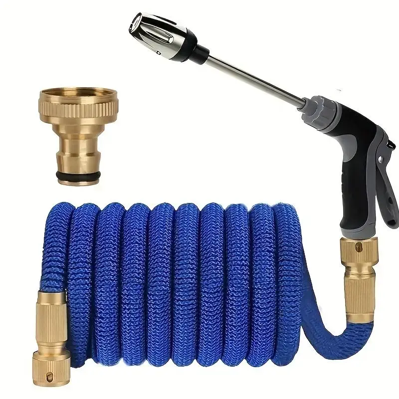Flexible Garden Hose Set, High Pressure Car Wash Water Sprayer Set, Watering & Irrigation Tool for Garden, Home, Farm Use, Ho...