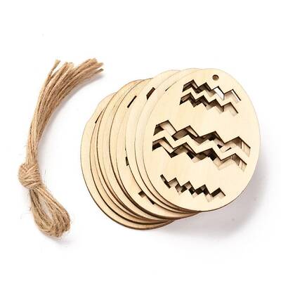 DIY Egg Shape Handmade Hollow Out Graffiti Wood