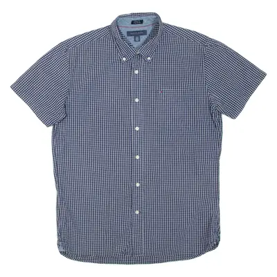 TOMMY HILFIGER Custom Fit Mens Shirt Blue Check L