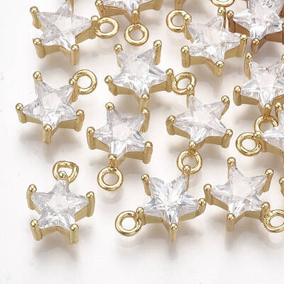 Brass Cubic Zirconia Charms