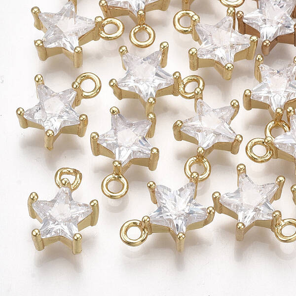 Brass Cubic Zirconia Charms