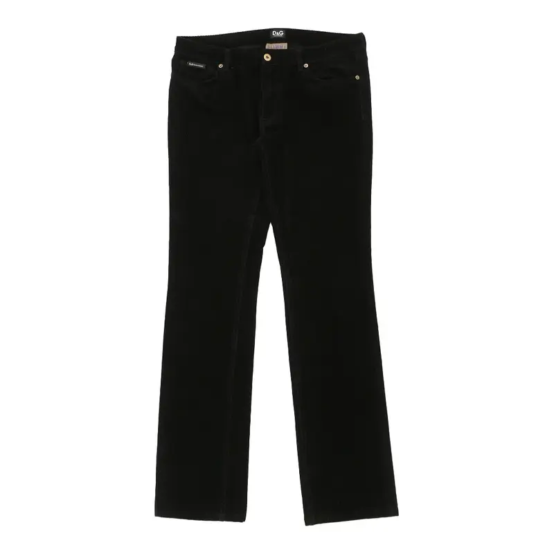 Dolce & Gabbana Cord Trousers - 33W UK 12 Black Cotton Blend | Size: UK 12