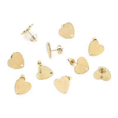 Ion Plating(IP) 304 Stainless Steel Stud Earring Findings