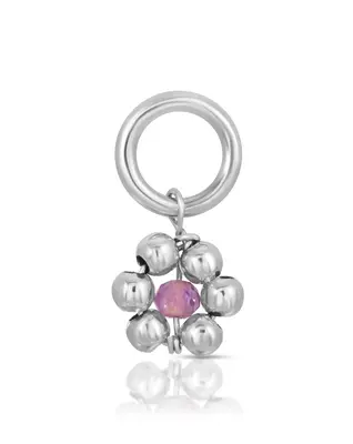 Flowercita February Amethyst Charm | Metal Color: Silver