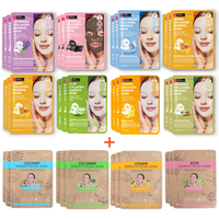 Original Derma Beauty Collagen Facial Sheet Mask 12,24,36PK - 12 Different Kinds Sheet Mask Assortment Korea Beauty Avocado H...