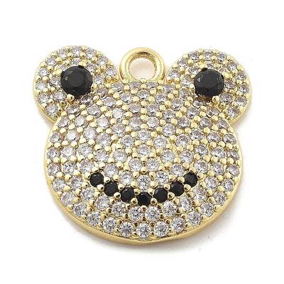 Brass Micro Pave Cubic Zirconia Pendants