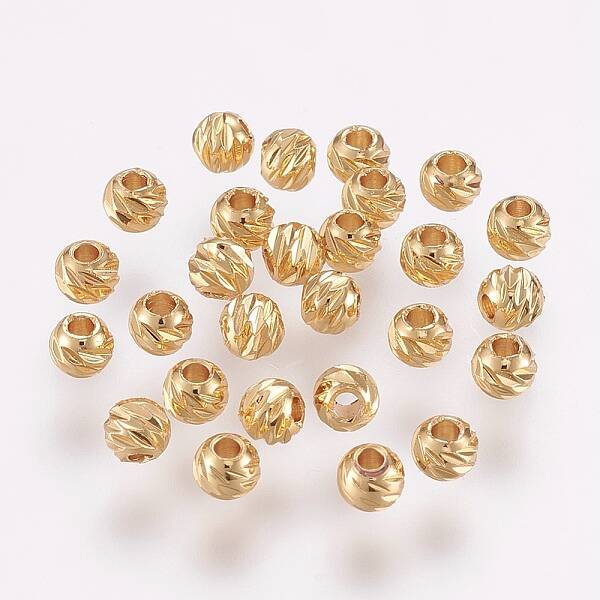 Carved Brass Beads