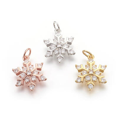 Brass Micro Pave Cubic Zirconia Pendants