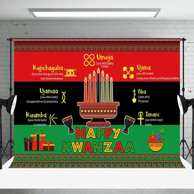 Cultural Stripe Traditinal Heritage Kwanzaa Backdrop - Aperturee