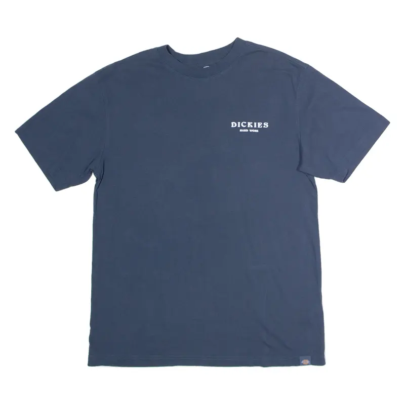 DICKIES Hard Work Mens T-Shirt Blue Crew Neck M