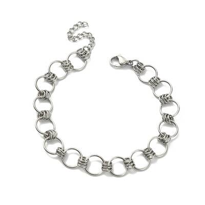 Non-Tarnish 304 Stainless Steel Rings Link Chain Bracelet