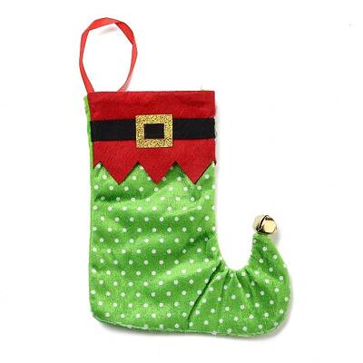 Christmas Stocking Felt Cloth & Iron Pendant Decoration