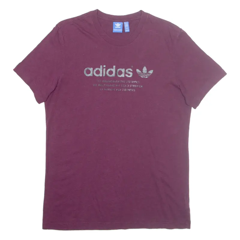 ADIDAS Mens T-Shirt Maroon L