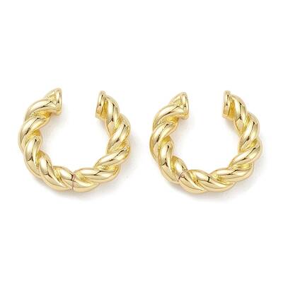 Twist Ring Rack Plating Brass Cuff Earrings for Women Men