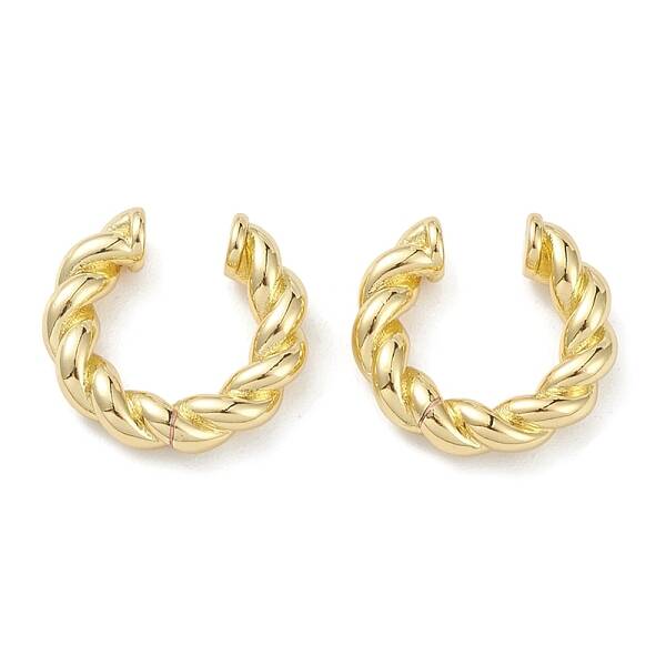 Twist Ring Rack Plating Brass Cuff Earrings for Women Men