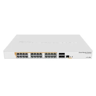CRS328-24P-4S+RM Mikrotik 24x Gigabit Ethernet PoE+ with 4x 10GbE SFP+ Ports Rack-mountable Managed Switch