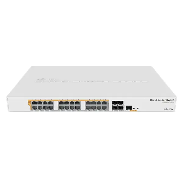 CRS328-24P-4S+RM Mikrotik 24x Gigabit Ethernet PoE+ with 4x 10GbE SFP+ Ports Rack-mountable Managed Switch