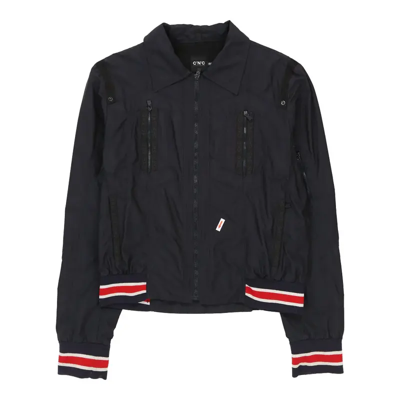 Costume National Jacket - Large Navy Polyester Blend | Size: large