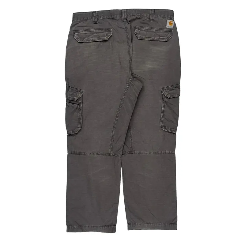 Carhartt Cargo Trousers - 38W 29L Grey Cotton Blend | Size: 38″ waist