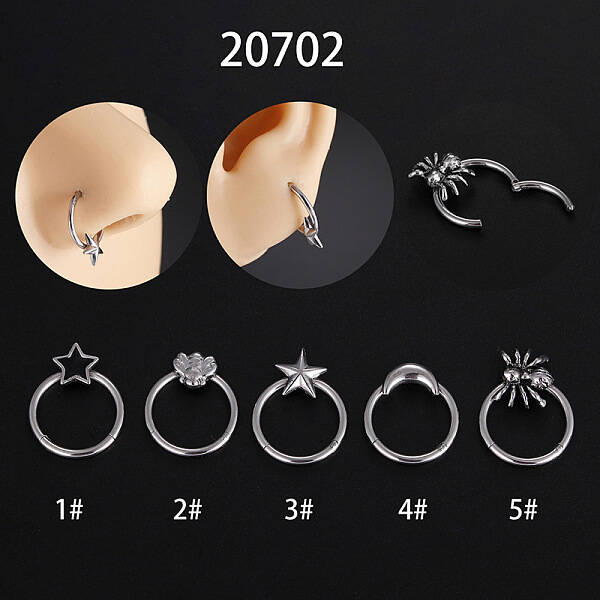Halloween Stainless Steel Nose Rings