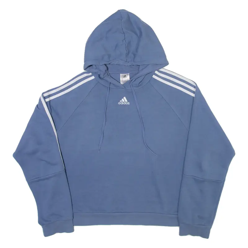 ADIDAS Womens Blue Hoodie L