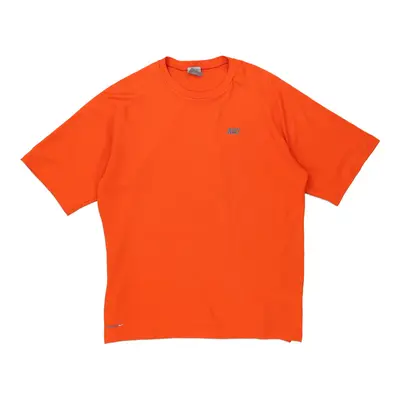 Nike T-Shirt - Large Orange Polyester