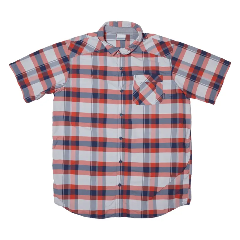 COLUMBIA Mens Shirt Red 90s Check XL