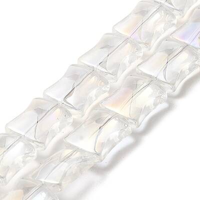 Transparent Electroplate Glass Beads Strands