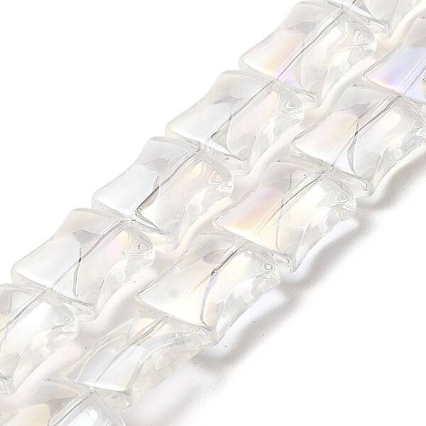 Transparent Electroplate Glass Beads Strands