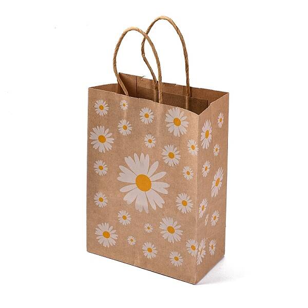 Daisy Flower Paper Gift Tote Bags