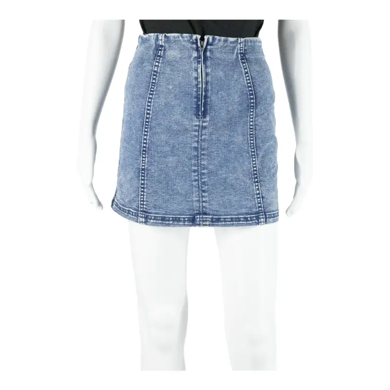WILD FABLE Y2K Acid Wash Short Mini Skirt Blue Denim Womens XS