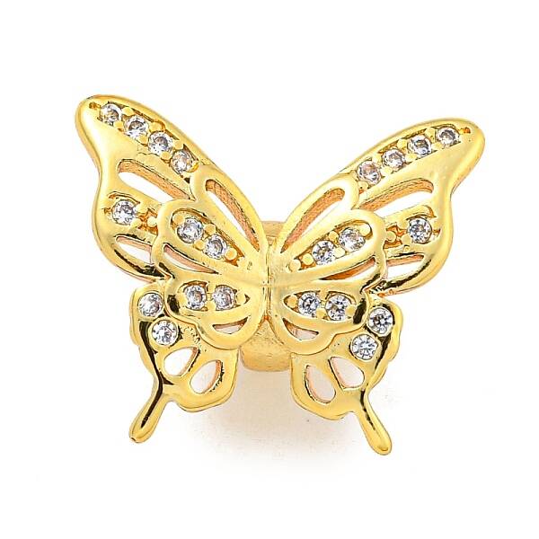 Brass Cubic Zirconia Beads