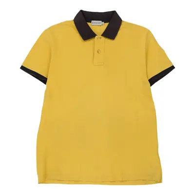 Moncler Polo Shirt - Large Yellow Cotton