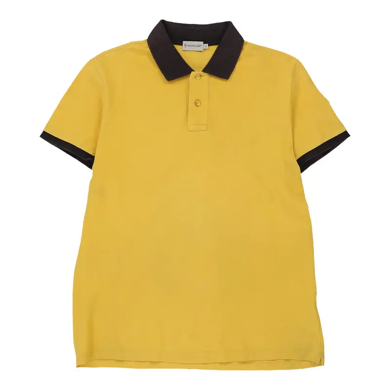 Moncler Polo Shirt - Large Yellow Cotton