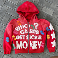 Personalized letter pattern hoodies Y2K Men and women zipper hoodies Oversized sweatshirts Y2K jackets Street style Retro top...