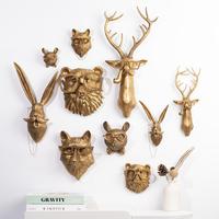 Animal Head Wall Decor, 1 Count Creative Animal Head Wall Mounted Decor, Resin Animal Head Wall Hanging Decor for Home Interi...