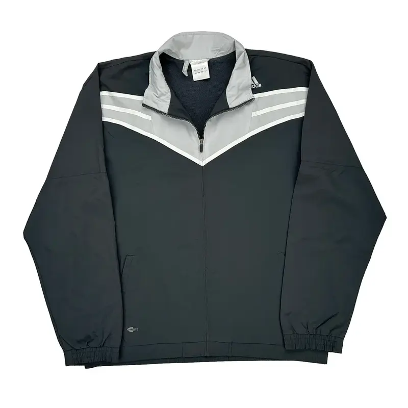 Adidas Track Jacket - XL Grey Polyester
